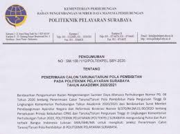 Check spelling or type a new query. Jadwal Pendaftaran Sipencatar Pola Pembibitan Polbit T A 2020 2021 Politeknik Pelayaran Surabaya