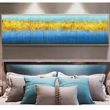 You can use these gold bedroom decor for covering up your damaged walls or breathing new life into them with these fantastic designs. Wangart Nordic Poster Canvas Print Blue Gold Bedroom Decor Abstract Wall Picture For Living Room Canvas Mural Modern Simple Room Painting Calligraphy Aliexpress