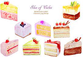 You can of course buy paint already in pans (sometimes called cakes), but i prefer to fill empty pans with my favorite paint colors. Watercolour Clipart Cake Slices Instant Download Scrapbook Etsy In 2021 Watercolor Cake Cake Watercolor Cake Drawing
