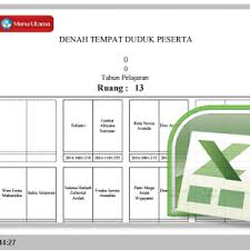 Aplikasi Denah Duduk Peserta Ujian Dengan Excel Aplikasi Pendidikan Kepala Sekolah