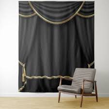 Black And Gold Backdrop Curtains Black Gold Curtain Photo Backdrop Banner Zazzle Com Gold Curtains Black And Gold Curtains Banner Backdrop