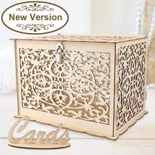 Just grab patterned paper, flowers, and pens that match your event's color scheme. Diy Wedding Gift Card Box Wooden Money Box With Lock Advice Box Wedding Supply Wedding Supplies Wedding