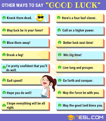 Ways Of Saying Good Luck Learn English Words English Phrases English Vocabulary