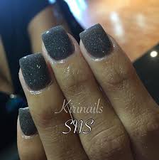 Black With Glitter Sns Dipping Powder Nails At Angel Nail Spa 2 Winter Nagel Farben Pulver Nagel Sns Nagel
