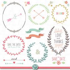 Wedding Clipart Pack Wedding Clipart Pack Vintage Etsy Wedding Clipart Clip Art Wreath Wedding Invitations