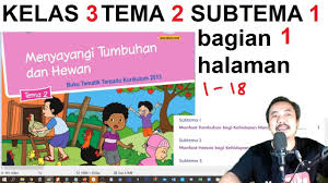 Tema 2 Kelas 3 Subtema 1 Halaman 1 18 Menyayangi Tumbuhan Dan Hewan Bagian 1 Rev 2018 Youtube
