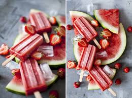 Popsicles Fraise Melon D Eau Emilie Murmure Recette Glace Faite Maison Recette Fait Maison