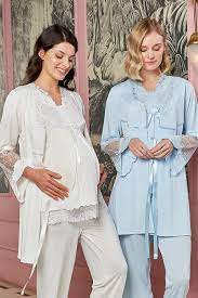 Lohusa Sepeti Hamile Lohusa Gecelik Pijama Terligi Taci Moda Stilleri Gecelikler Pijama