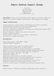 Remote Desktop Support Resume Sample Desktop Support Resume Supportive