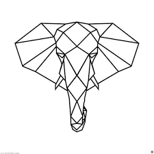 Geometric Elephant For Minimalists Who Love Animals Minimalism Minimalistdecor Forthehome Art Geometric Elephant Geometric Art Animal Geometric Animals