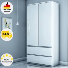 Ikea pax kleiderschrank weiß fardal hochglanz weiß inklusive 10 jahre garantie. Kleiderschrank Weiss Hochglanz Mehrzweckschrank Garderobenschrank Hochschrank Ebay