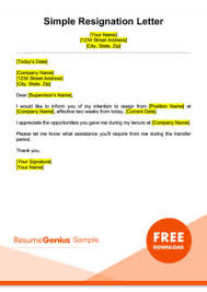A simple two weeks notice letter saves a lot of headaches. Resignation Letter Samples Free Downloadable Letters
