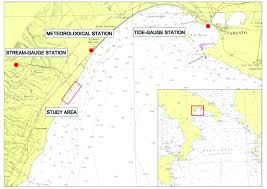 study area location on the nautical charts of the ionian sea