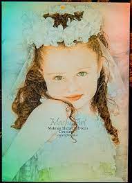 To make the construction lines to draw faces, draw a circle, a horizontal line and a vertical line like on the picture below. Artstation A Realistic Child Drawing Portrait Colored Pencil Kid Drawing Mashdart Drawings