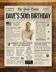 50th Birthday Presents For Him Australia 50th Birthday Gift For Men Or Women 1970 Birthday Newspaper Etsy 50th Birthday Quotes 50th Birthday Gifts For Men 50th Birthday Party Decorations