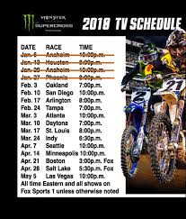 2018 Oakland Supercross Tv Times Ama Points Schedule