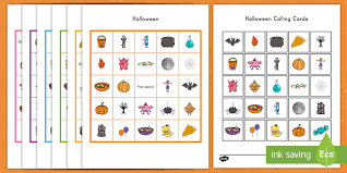 Give each child a bingo board. Halloween Bingo Teacher Made
