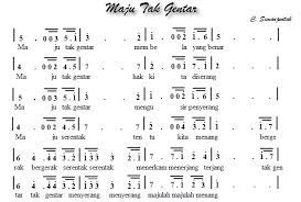 Not Angka Maju Tak Gentar Fuansashare Pianika Not Musik Belajar