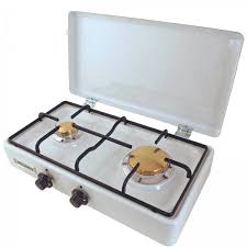 Rechaud Gaz Camping Et Ville 2 Feux Grille Emaillee