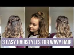 3 easy hairstyles for short medium hair tutorial. 3 Easy Simple And Quick Hairstyles For Wavy Curly Hair Youtube