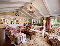The high ceilings are lit by recessed light fixtures that fill the room with narrow bands of light. 20 Dashing French Country Living Rooms Home Design Lover