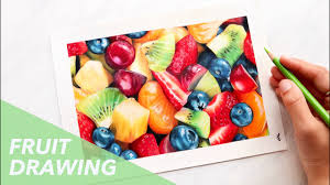 You can edit any of drawings via our online image editor before downloading. Drawing Realistic Fruit With Colored Pencil Youtube