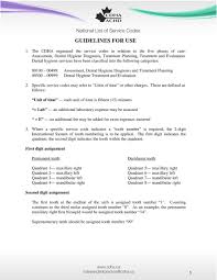 Cdha National List Of Service Codes Pdf