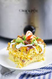 Tools for making this slow cooker breakfast casserole: Crockpot Breakfast Casserole The Gracious Wife