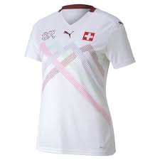 Puma schweiz kinder heim trikot em 2020 rot/dunkelrot. Schweiz Frauen Auswarts 2020 21