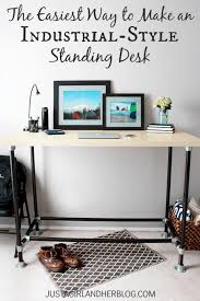 How to make a standing desk. The Easiest Way To Make An Industrial Style Standing Desk Abby Lawson