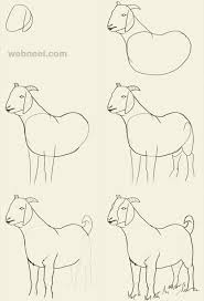 25 Beautiful Animal Drawings For Your Inspiration How To Draw Animals Goat Art Animal Drawings Goat Paintings