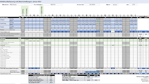 excel arbeitszeiterfassung und absenzerfassung vorlage zeiterfassung arbeit rechnungswesen