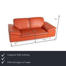 30+ orange sofas you'll want to keep forever. Willi Schillig Loop Leather Sofa Orange Two Seater Couch For Sale At 1stdibs