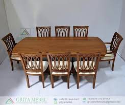 Set Meja Makan Matin 8 Kursi Jati Minimalis Di 2020 Meja Makan Set Meja Makan Kursi Makan