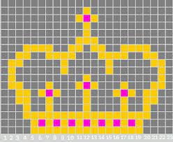 Model stitched on 32 ct. Simple Crown Cross Stitch Pattern Design Cross Stitch Patterns Stitch Patterns Cross Stitch