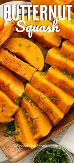 This Baked Butternut Squash Is Made In The Oven With Butter Cinnamon And Brown Sugar To Baked Butternut Squash Butternut Squash Recipes Easy Butternut Squash