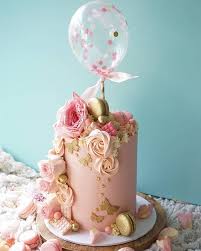 Birthday Cake With Balloons And Flowers Flowers Butterfly And Balloons Foodphotography Foodstyling Cakesbyaranee Cakeofinsta Perthlife Flower Cake Birthday Cake Macaron Cake