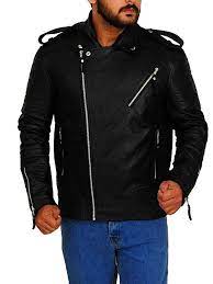 Amazon Com Trendhoop New Men Moto Style Quilted Motorcycle Genuine Leather Jacket Clothing Genuine Leather Jackets Moto Style Leather Jacket