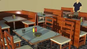Types of restaurant booths with a wide variety of dining room booths to choose from, you're sure to find the perfect restaurant booth design for your bar or restaurant. Restaurant Booths With Matching Tables And Chairs Seating For Dining 3d Warehouse