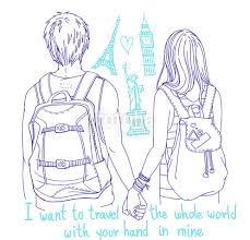Maybe you would like to learn more about one of these? Pin By Amanda Fernandez On Around The World In 80 Stops Boy And Girl Drawing Drawings Of Friends Pencil Sketch Images
