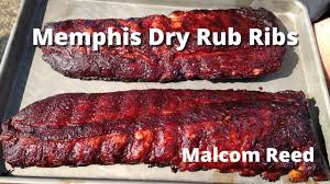 Using a brush, spread 1 tbsp of yellow mustard on each rack. Memphis Style Rib Recipe How To Smoke Memphis Style Dry Rub Ribs Malcom Reed Howtobbqright Youtube