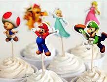 We added the super mario bros coins. Super Mario Cupcake Toppers Birthday Party Supplies Favors Pack Of 24 Amazon Com Grocery Gourmet Food