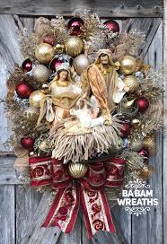 Christmas Wreath Christmas Swag Jesus Wreath Nativity Etsy Christmas Wreaths Jesus Christmas Decorations Christmas Decorations
