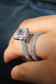 2 70ct Cushion Diamond Engagement Ring Wedding Set 14k White Gold Finish Silver Big Wedding Rings Wedding Rings Vintage Wedding Rings Unique