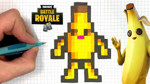 Skin Fortnite Saison 8 Banane Tuto Banana Pixel Art Fortnite Saison 8 Youtube Di 2020