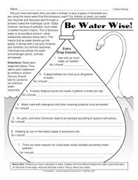 Be Water Wise Lesson Plans The Mailbox Science Worksheets Water Kids Water Wise