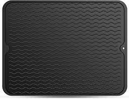 Durable, absorptive, and efficient functioning dish drying mats have now replaced the old dish towels used for drying out the cutlery. Styddi Large Silicone Dish Drying Mat 15 8 Inch X 12 Inch Anti Bacterial Draining Board Trivet Mat Heat Resistant Waterproof Dishwasher Safe Kitchen Tab Haushalt