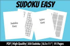 Smart, easy and fun crossword puzzles to get your day started with a smile. Easy Sudoku Brain Puzzles Game Answers Grafico Por Artprintables Designs Creative Fabrica