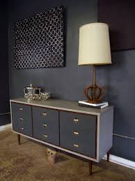 Mid Century Two Tone Dresser Buffet Credenza Changing Table Diy Furniture Renovation Diy Old Furniture Makeover Classy Living Room