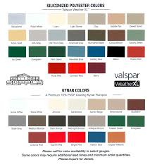 Kynar Metal Roof Color Chart